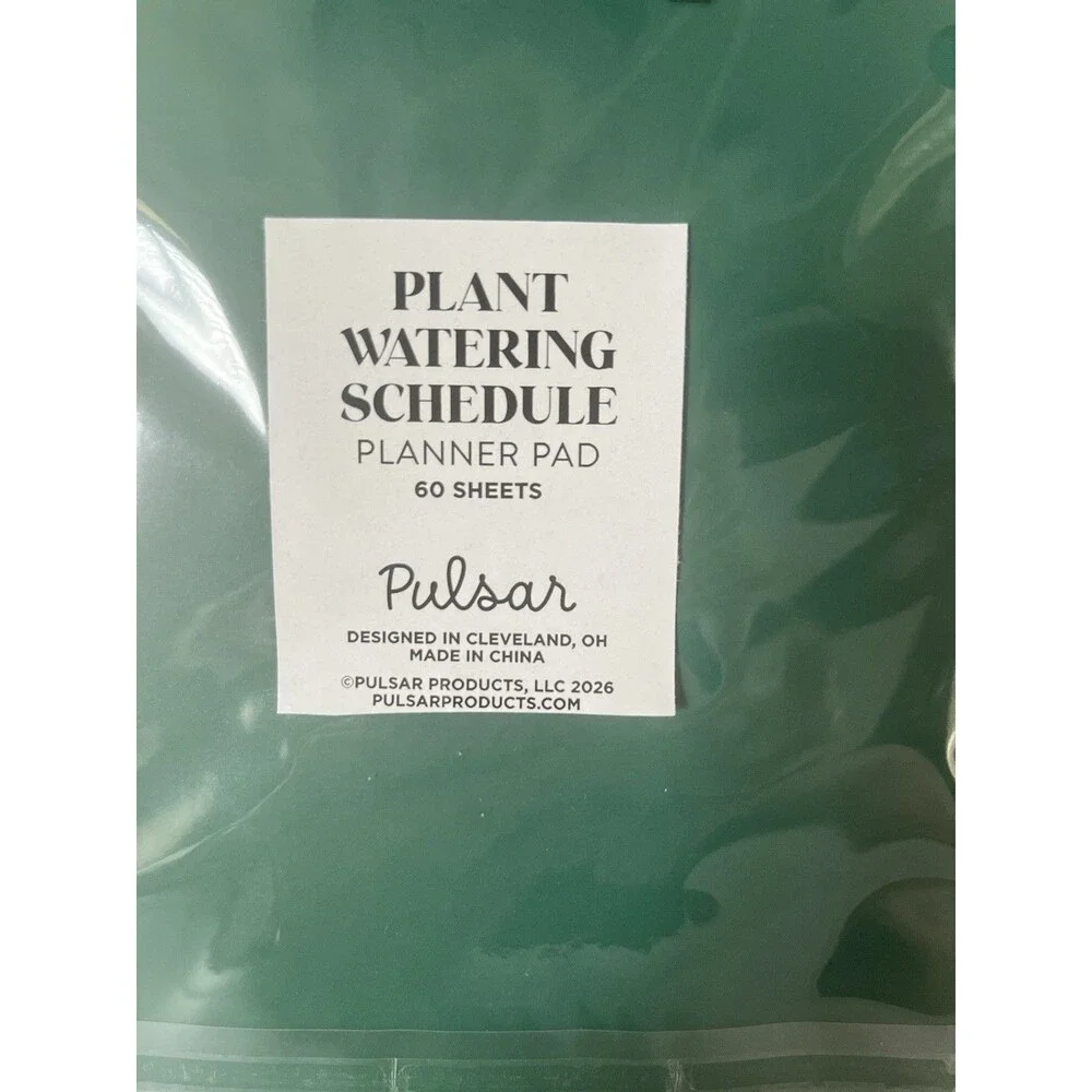 Pulsar Plant Watering Weekly Schedule Pads Set 2 60 Sheets Each Gifts 5.8”x8.3”